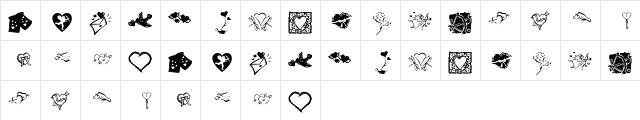 KR Be Mine Always Regular Character Map