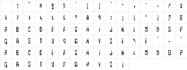 Homemade Robot Condensed Character Map Homemade Robot Condensed Character Map