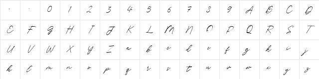 Homestone Regular Character Map