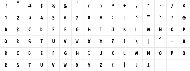 AnonimRound Regular Character Map