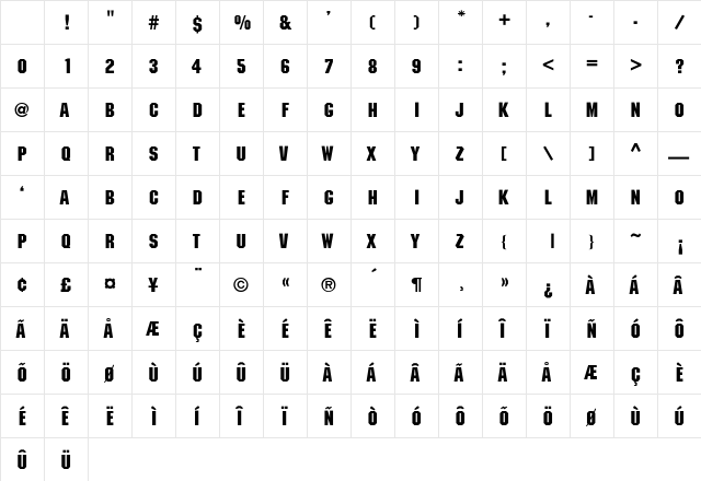 Machine-Light Regular Character Map Machine-Light Regular Character Map