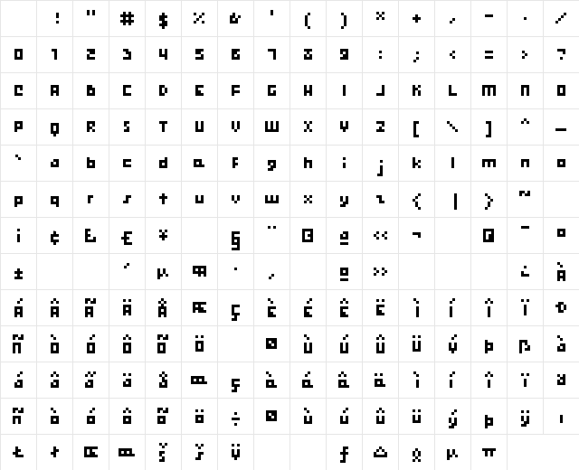 hooge 04_56 Regular Character Map