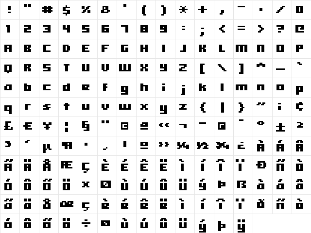 hooge 05_66 Regular Character Map