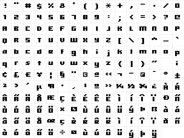 hooge 05_66 Regular Character Map