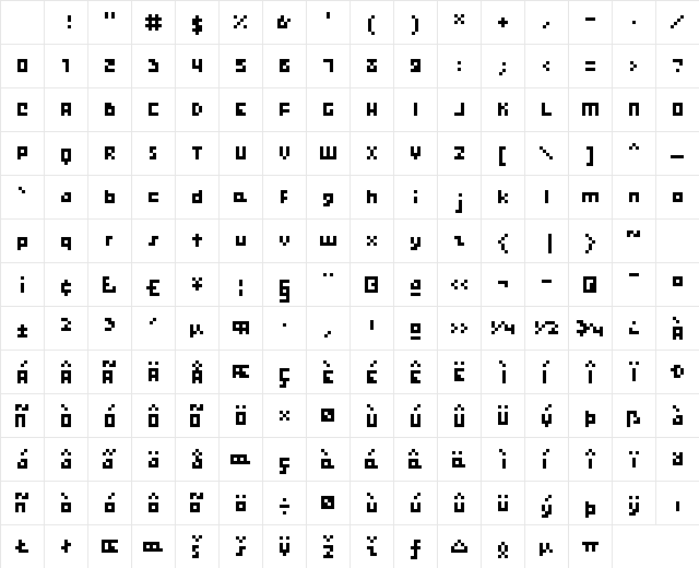 hooge 04_56 Regular Character Map hooge 04_56 Regular Character Map