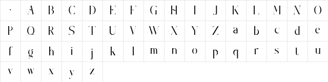 Hookana Regular Character Map