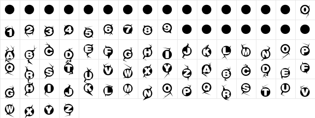 Machine-gun Regular Character Map