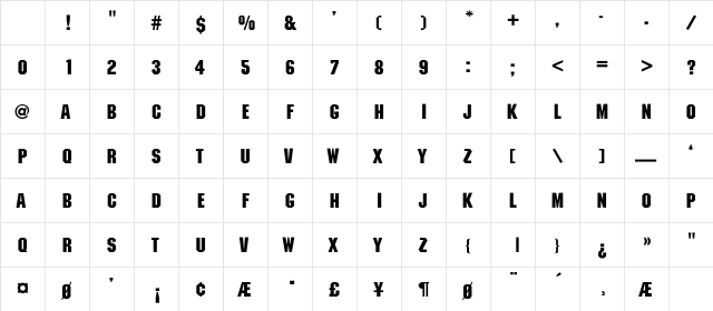 Machine-Light Regular Character Map Machine-Light Regular Character Map