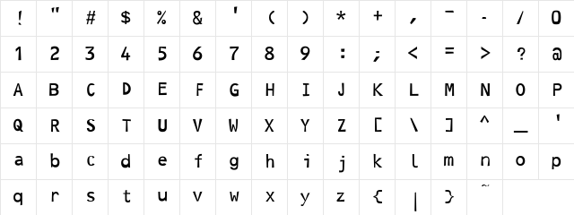 Hoptical Regular Character Map Hoptical Regular Character Map
