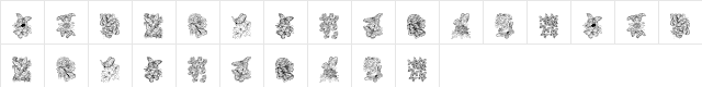 KR Beautiful Butterfly Regular Character Map