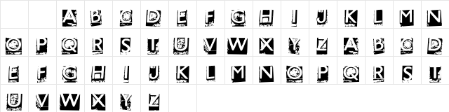 HOTMETAL Normal Character Map HOTMETAL Normal Character Map