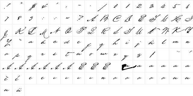 HoustonPen Regular Character Map