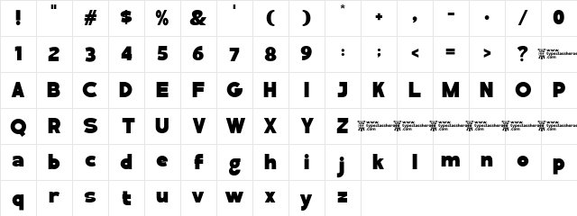 Macklany Demo Regular Character Map