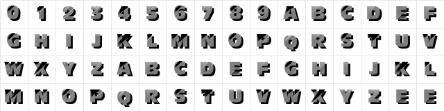 Anthracite Regular Character Map