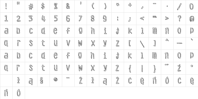 Antibiotech Regular Character Map