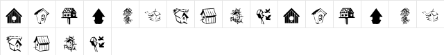 KR Birdhouse Regular Character Map KR Birdhouse Regular Character Map