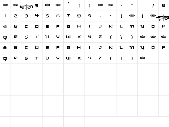 Made in China Regular Character Map