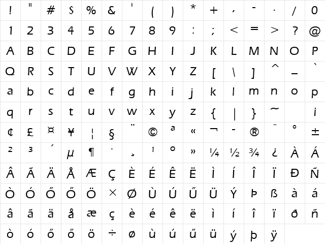 Huni_Erase Regular Character Map