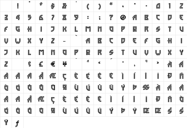 MadisonSquare Incised Character Map