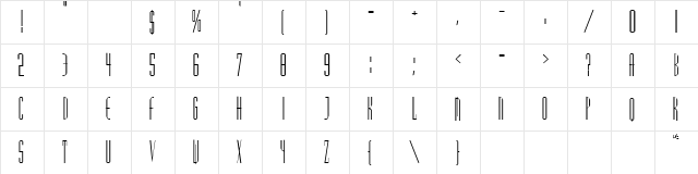 Madrid Normal Character Map