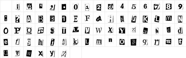 Magazine Letter By Brntlbrnl Regular Character Map Magazine Letter By Brntlbrnl Regular Character Map