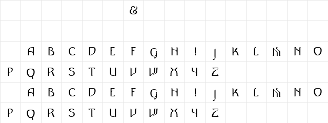 Antique Regular Character Map