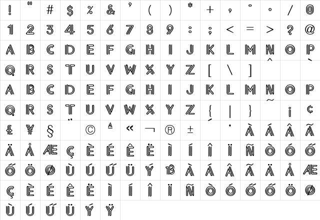 Hu_Eklek Regular Character Map