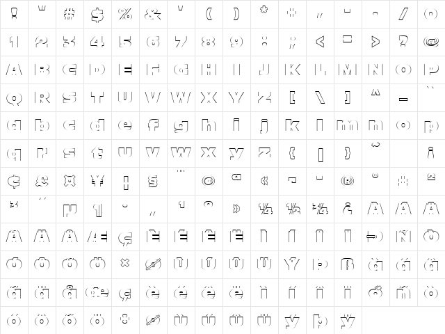 AntiqueOliNorOutPReg Regular Character Map AntiqueOliNorOutPReg Regular Character Map