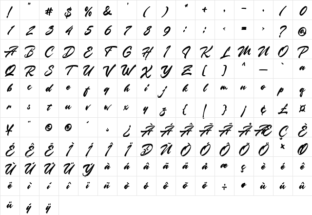 Magic Frankie Regular Character Map Magic Frankie Regular Character Map