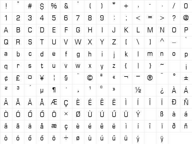 Hu_Style Cn Regular Character Map Hu_Style Cn Regular Character Map