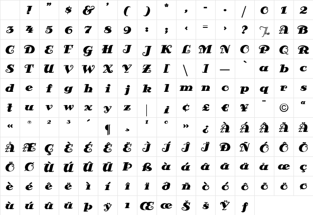 AntsyPants Regular Character Map AntsyPants Regular Character Map