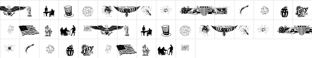 KR Celebrate 2002 Regular Character Map