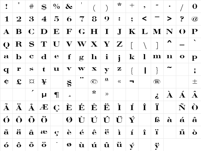 Any Color 4 Regular Character Map