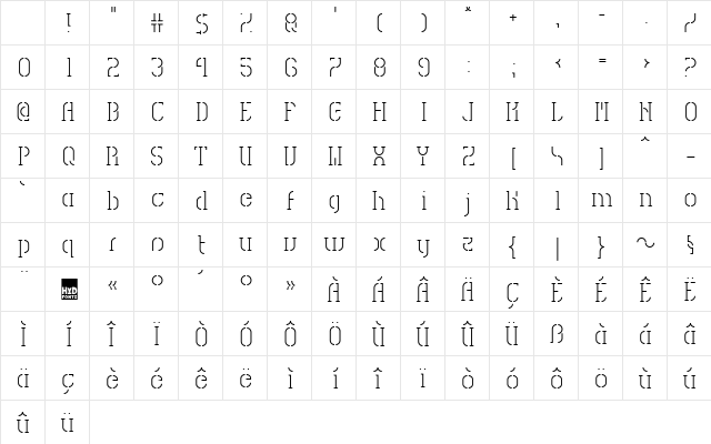 HVD Spencils Regular Character Map HVD Spencils Regular Character Map