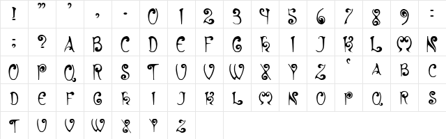 Hyacinth Regular Character Map