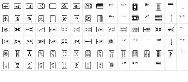Mahjong Plain Character Map Mahjong Plain Character Map