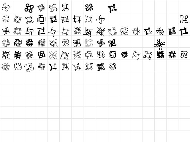 HypnopaediaOne Regular Character Map