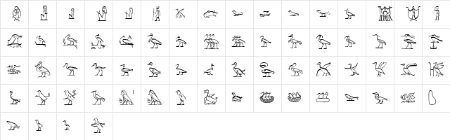 Hyroglyphes Two Normal Character Map