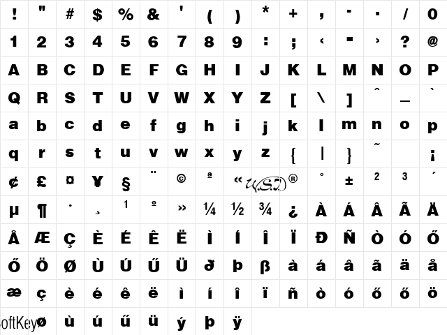 h_arbl Regular Character Map h_arbl Regular Character Map