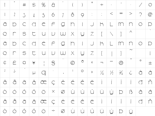 H_CamelliaD Regular Character Map