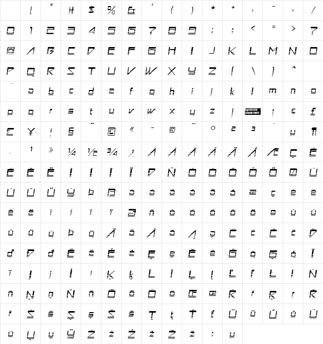 Astron Boy Video Regular Character Map