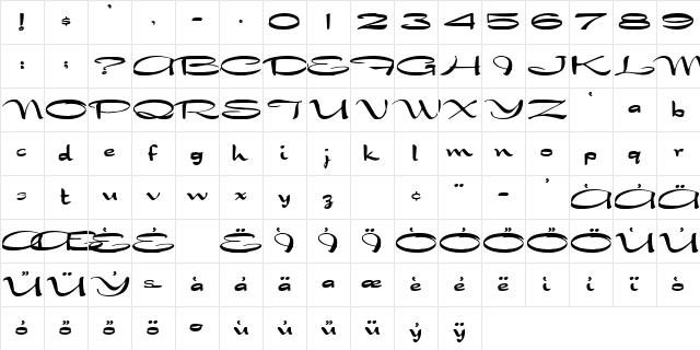 H_Dragonwick Regular Character Map