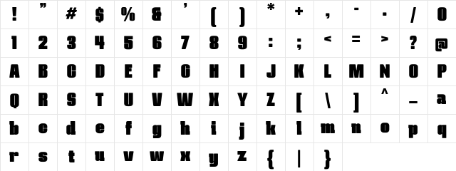 Mailboy - Font Demo Bold Character Map