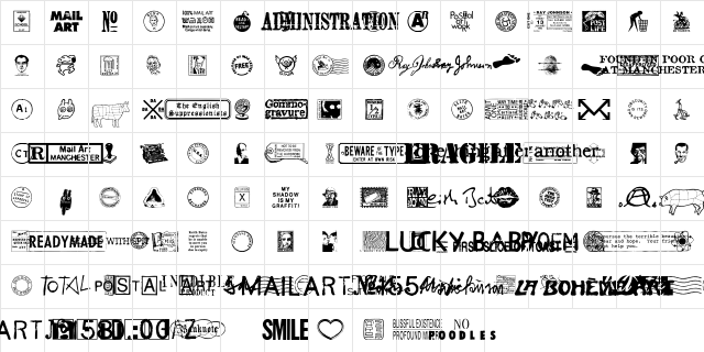 Mailart Graphics Character Map Mailart Graphics Character Map