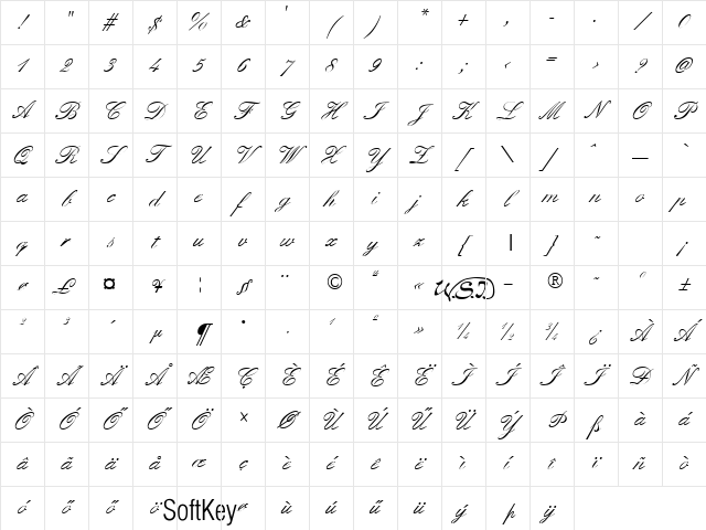 H_FORS Regular Character Map