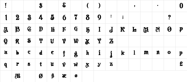 Apollo Regular Character Map