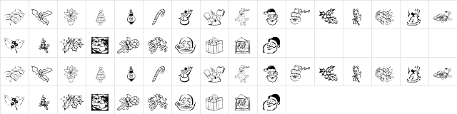 KR Christmas Dings 2004 Five Regular Character Map