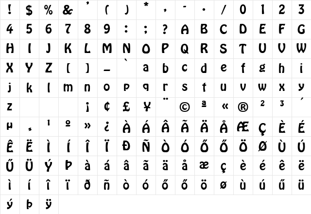 H_HomewardBound Regular Character Map