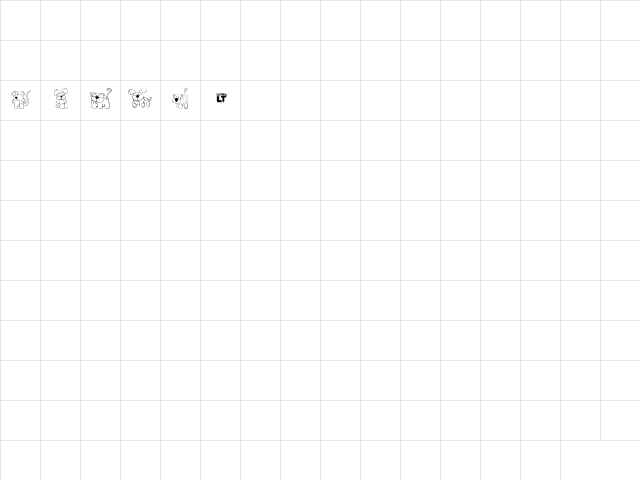 Make Your Own Pets LT Regular Character Map