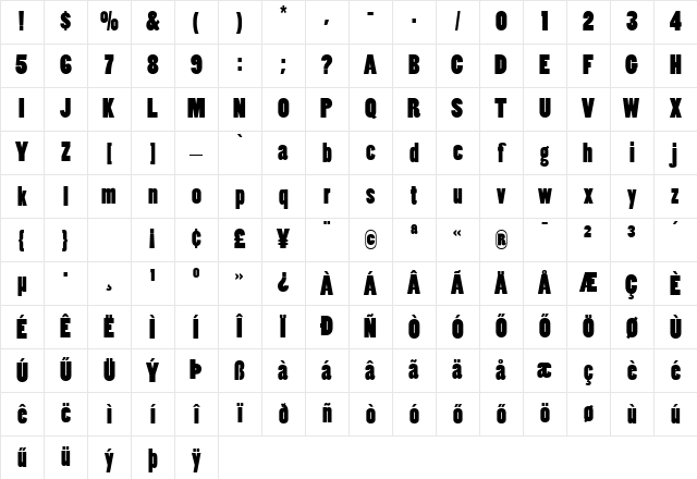 H_Poplar Normal Character Map
